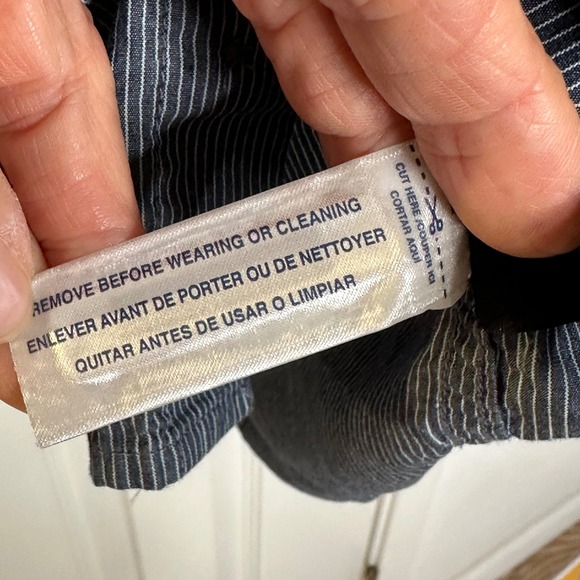 Tommy Hilfiger Mens Striped Short Sleeve Button Down Camp Shirt Blue Size Medium - Picture 9 of 9